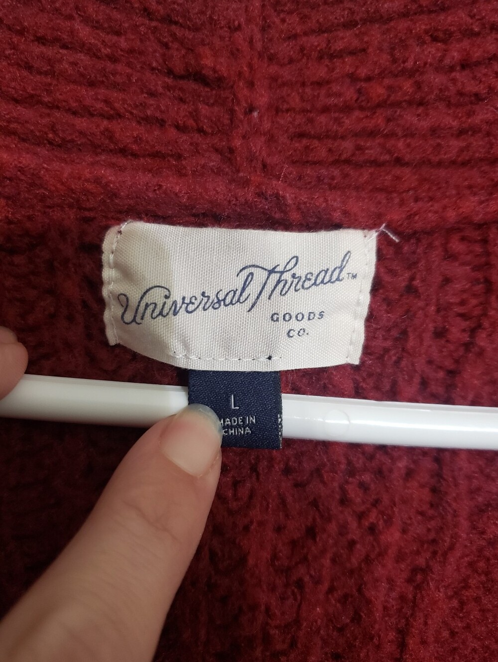 Universal Thread Womens Sweater Cardigan Burgundy Size Large - Picture 3 of 7